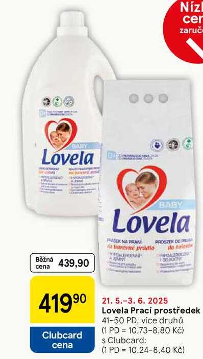Lovela Prací prostředek, 41-50 PD, více druhů  