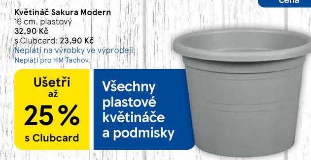 Květináč Sakura Modern, 16 cm, plastový 