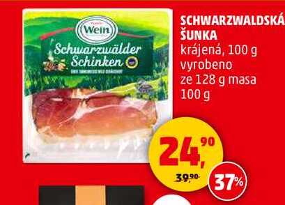 SCHWARZWALDSKÁ ŠUNKA krájená, 100 g 