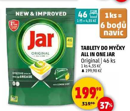 TABLETY DO MYČKY ALL IN ONE JAR Original, 46 ks  