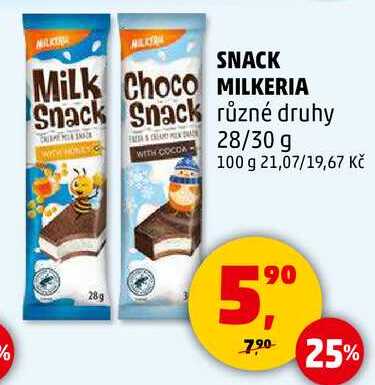 SNACK MILKERIA různé druhy, 28/30 g 