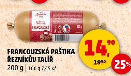 FRANCOUZSKÁ PAŠTIKA ŘEZNÍKŮV TALÍŘ, 200 g 