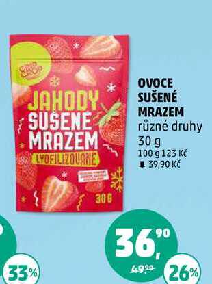 OVOCE SUŠENÉ MRAZEM různé druhy, 30 g  