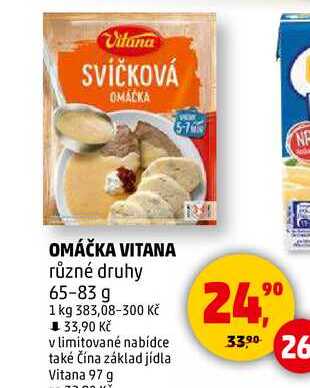 OMÁČKA VITANA různé druhy, 65-83 g 