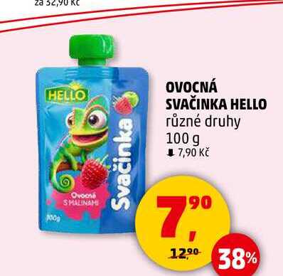 OVOCNÁ SVAČINKA HELLO různé druhy, 100 g 