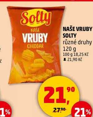 NAŠE VRUBY SOLTY různé druhy, 120 g 