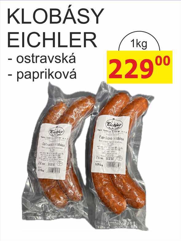 KLOBÁSY EICHLER - ostravská - papriková 1kg 