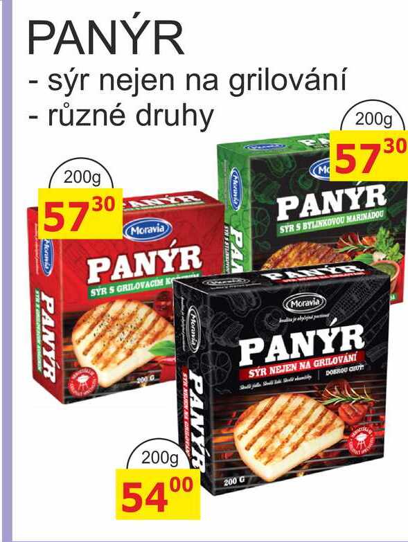 PANÝR - sýr nejen na grilování - různé druhy 200g 
