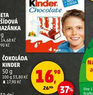 ČOKOLÁDA KINDER, 50 g