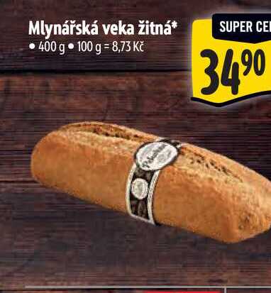 Mlynářská veka žitná 400 g  