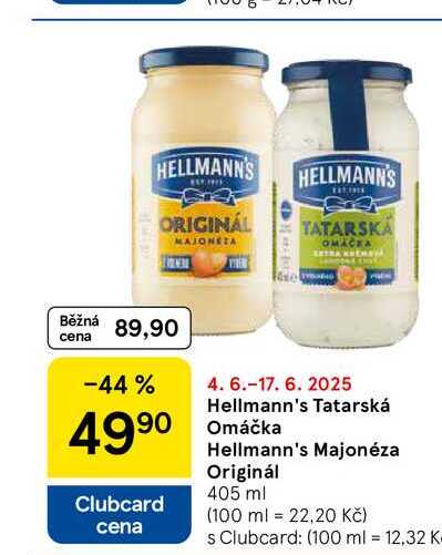 Hellmann's Tatarská Omáčka, 405 ml 
