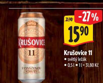   Krušovice 11  0,5 l