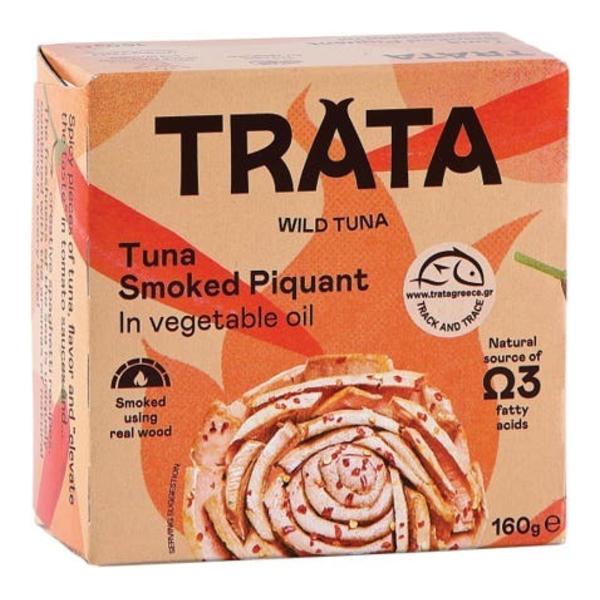 Trata Tuňák uzený v rostlinném oleji pikantní