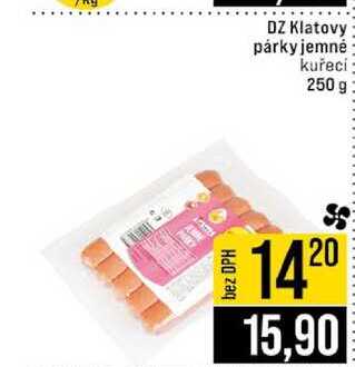 DZ Klatovy párky jemné kuřecí 250 g