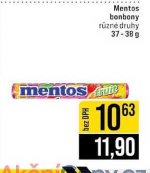 Mentos bonbony různé druhy 37-38 g