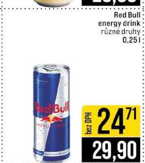 Red Bull energy drink různé druhy 0,25l