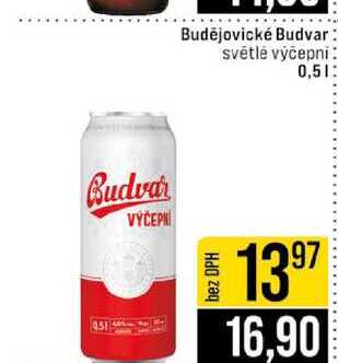 Budějovické Budvar světlé výčepni 0,5l