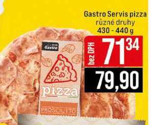 Gastro Servis pizza různé druhy 430-440 g