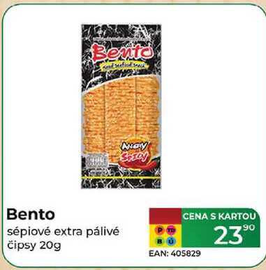 Bento sépiové extra pálivé čipsy 20g  