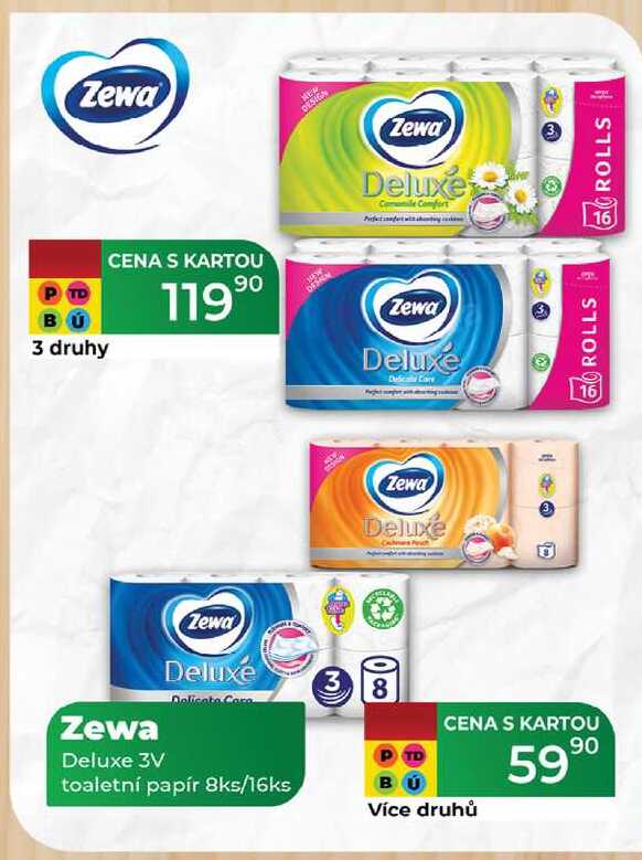 Zewa Deluxe 3V toaletní papír 8ks/16ks  