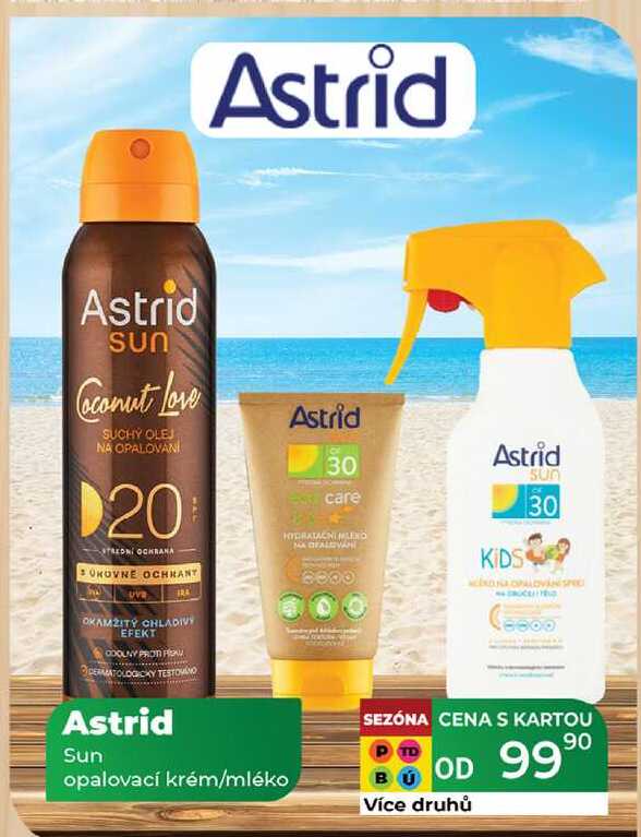 Astrid Sun opalovací krém/mléko  