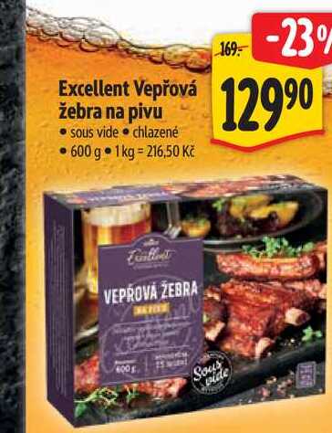 Excellent Vepřová žebra na pivu 600 g
