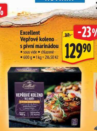 Excellent Vepřové koleno s pivní marinádou sous vide  600 g