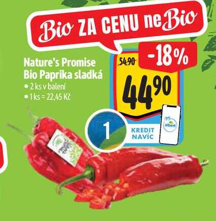  Nature's Promise Bio Paprika sladká  2 ks 