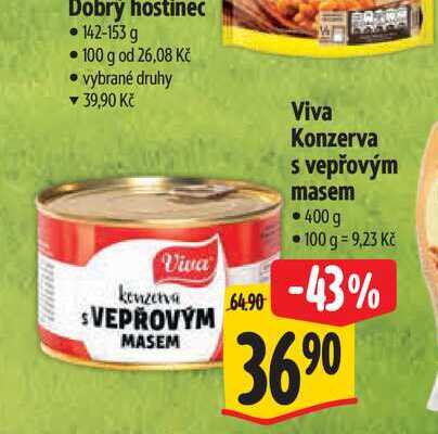   Viva Konzerva s vepřovým masem 400 g 