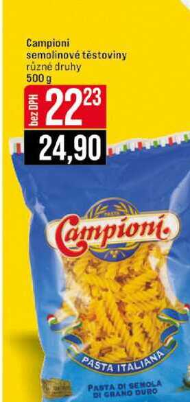 Campioni semolinové těstoviny různé druhy 500 g