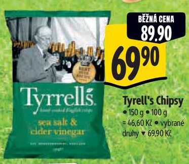 Tyrell's Chipsy, 150 g