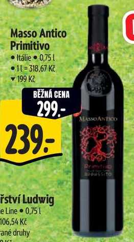 Masso Antico Primitivo, 0,75 l