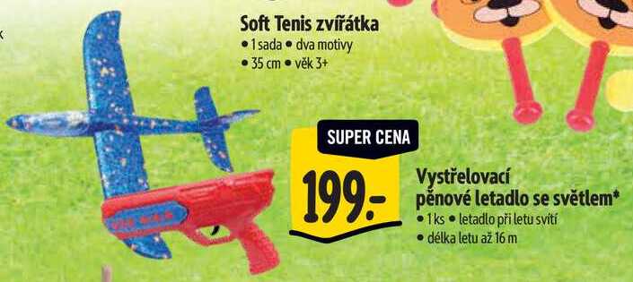 Vystřelovací pěnové letadlo se světlem