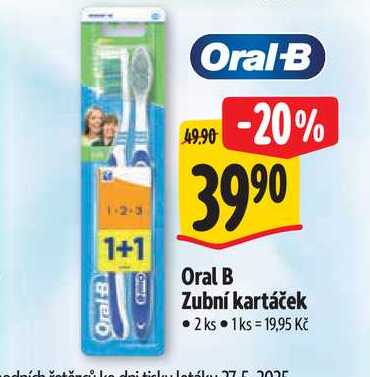   Oral B Zubní kartáček 2 ks  