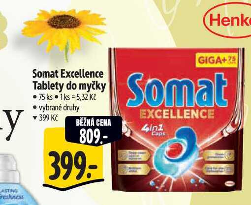   Somat Excellence Tablety do myčky 75 ks 