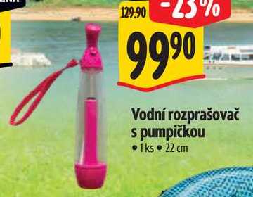 Vodní rozprašovač pumpičkou 