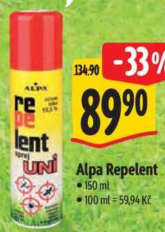 Alpa Repelent, 150 ml 