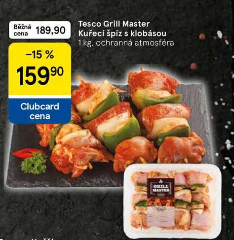 Tesco Grill Master Kuřecí špíz s klobásou, 1 kg
