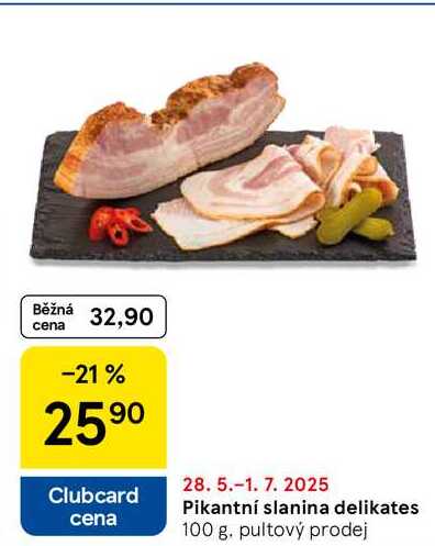 Pikantní slanina delikates, 100 g 