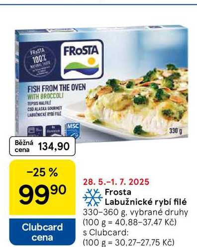 Frosta Labužnické rybí filé, 330-360 g, vybrané druhy 