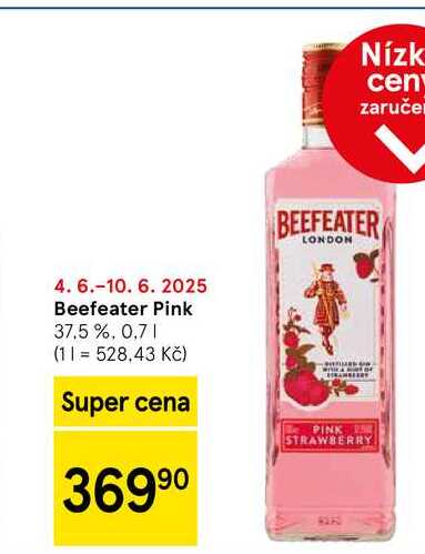 Beefeater Pink 37,5%, 0,7 l