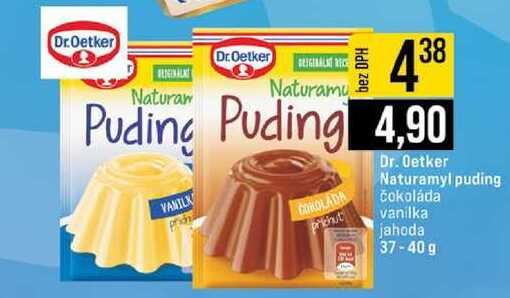 Dr. Oetker Naturamyl puding čokoláda vanilka jahoda 37-40 g 