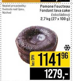 Pomone Foucteau Fondant lava cake čokoládový 2,7 kg (27 x 100 g)