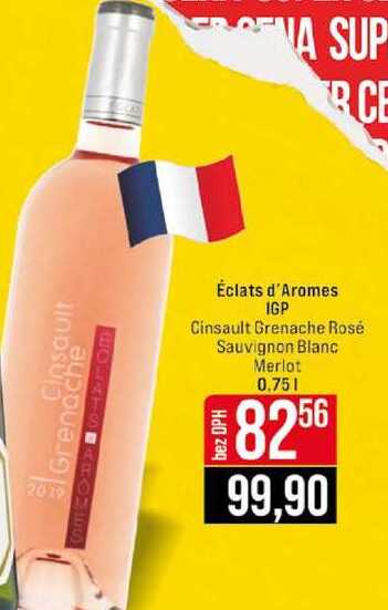 Éclats d'Aromes IGP Cinsault Grenache Rosé Sauvignon Blanc Merlot 0,75l