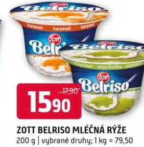 Zott Belriso mléčná rýže různé příchutě 200g