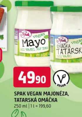 Spak vegan majonéza tatarská omáčka 250ml