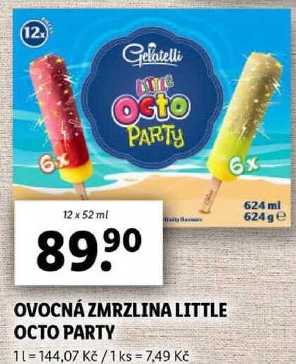 OVOCNÁ ZMRZLINA LITTLE OCTO PARTY, 12x 52 ml