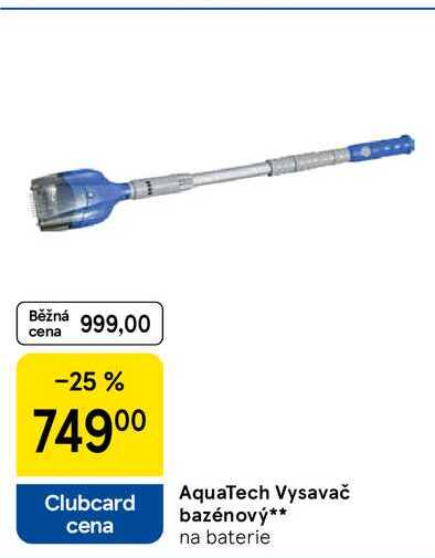 AquaTech Vysavač bazénový, na baterie 