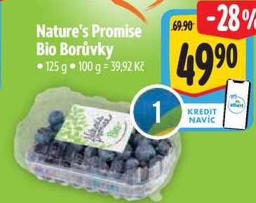 Nature's Promise Bio Borůvky, 125 g