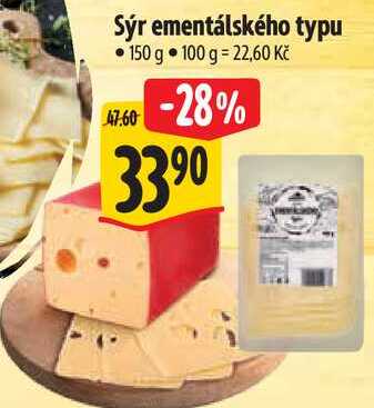 Sýr ementálského typu, 150 g 